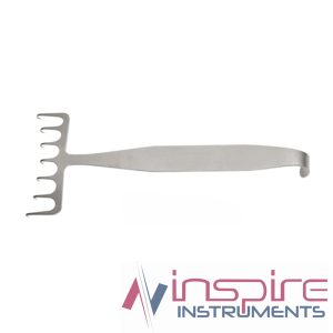 Coronal Brow Lift 7 Prongs Retractor, 18 cm