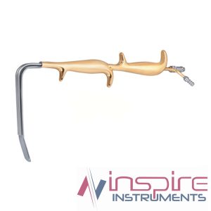 Ferriera Style Fiber Optic Retractor With Smooth End, Double Handle