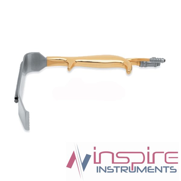 Tebbetts Fiber Optic Retractor With Teeth, 18.5cm, INSULATED