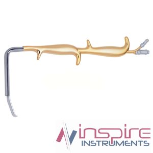 Tebbetts Fiber Optic Retractor With Teeth, Double Handle