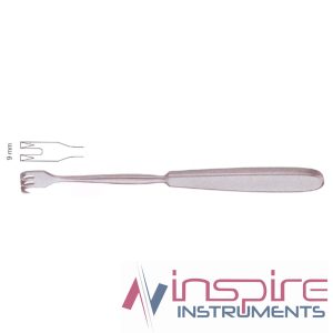 Volkmann Retractor, 10mm Wide Curve, 21 cm