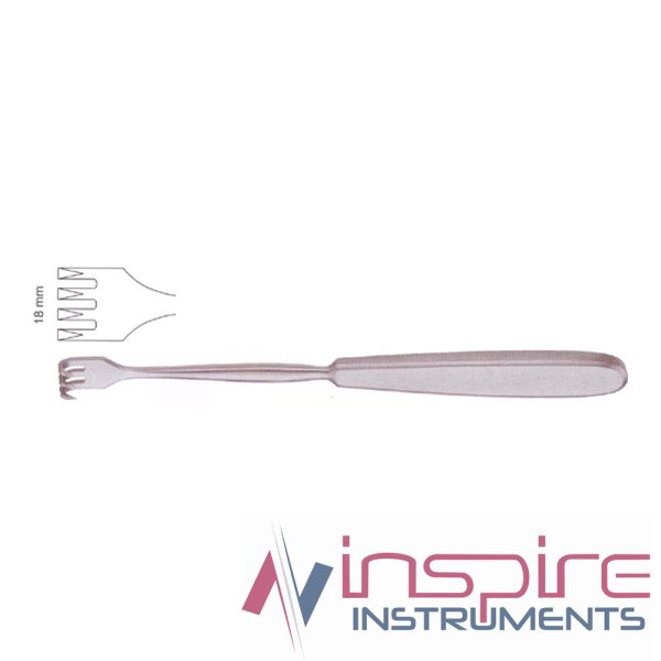 Volkmann Retractor, 10mm Wide Curve, 21 cm