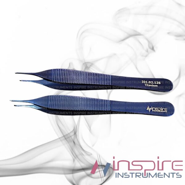 Adson Forceps, 1X2 Teeth, Titanium-BlueLine
