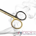 Solz Gold Tip Scissor 20cm Curved Strong Bevel On Shank