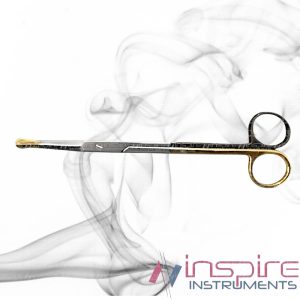 Solz Gold Tip Scissor 20cm Curved Strong Bevel On Shank