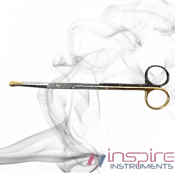 Solz Gold Tip Scissor 20cm Curved Slight Bevel On Shank