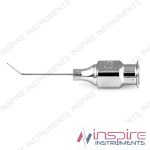 Air injection cannula, 25 gauge, 5.0mm from bend to tip