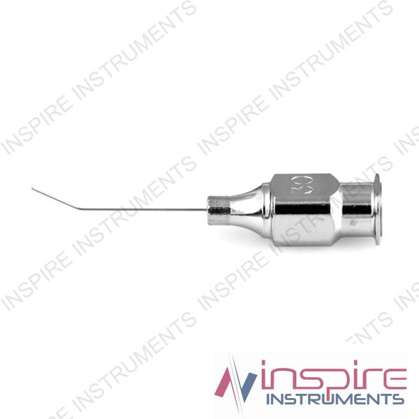 Air injection cannula, 30 gauge, 5.0mm from bend to tip