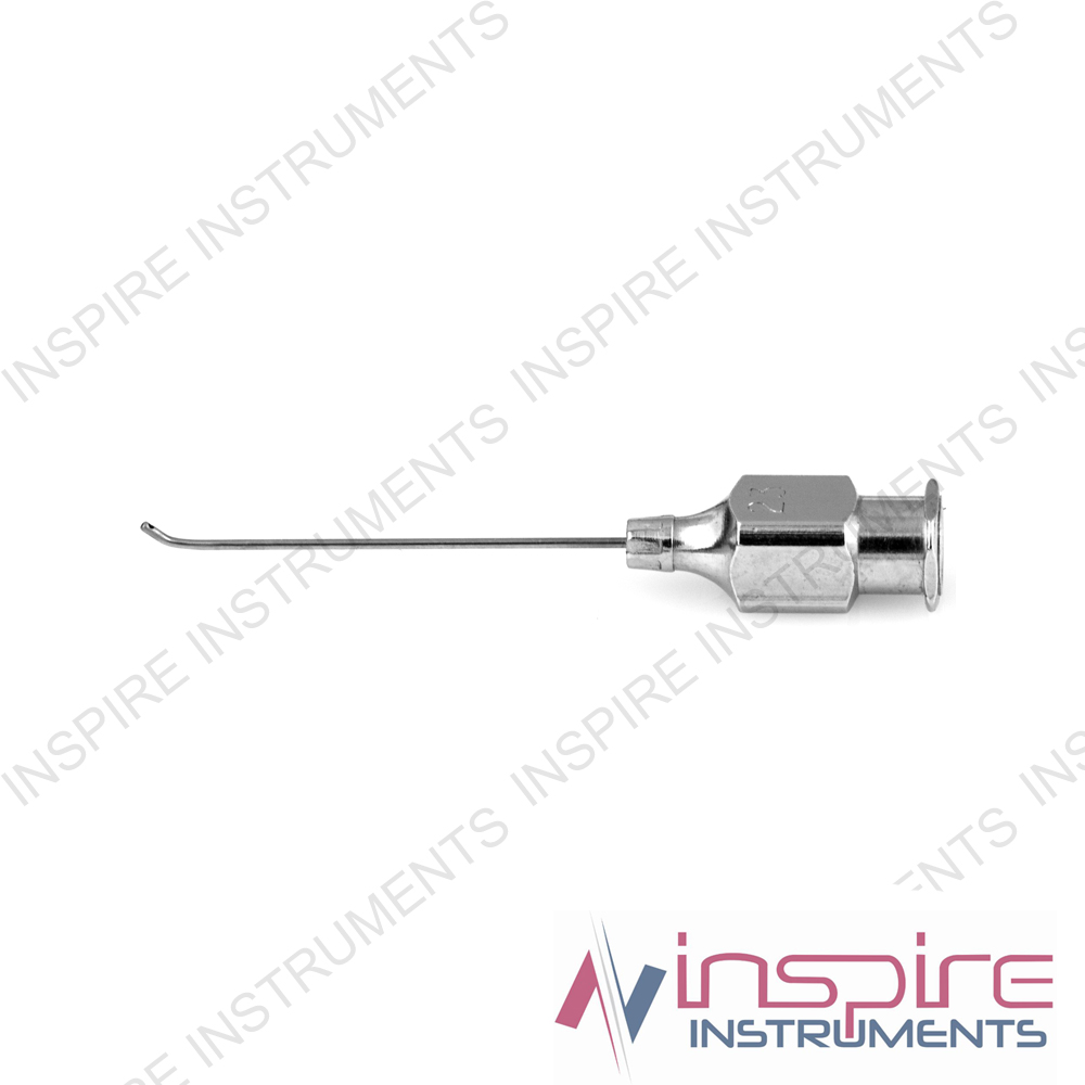 Anis cortex aspirating cannula, angled 35º, 0.3mm side port opening Anis cortex aspirating cannula, angled 35º, 0.3mm side port opening