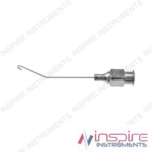 Binkhorst irrigating cannula, 25 gauge, angled right