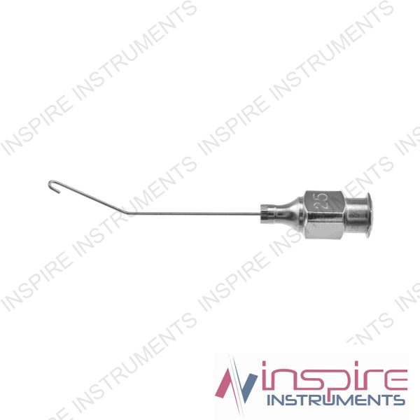 Binkhorst irrigating cannula, 25 gauge, angled right