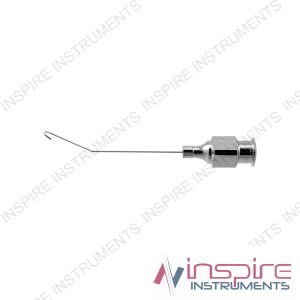 Binkhorst irrigating cannula, 27 gauge, angled 30º left
