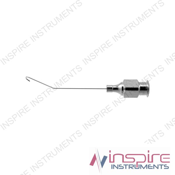 Binkhorst irrigating cannula, 25 gauge, angled left