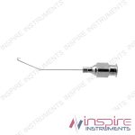 Binkhorst irrigating cannula, 27 gauge, angled 30º right